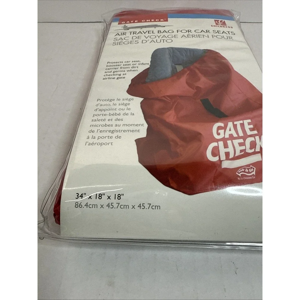 JL Childress Gate Check Bag‎ for Car Seats  Car Seat Protector Cover Red